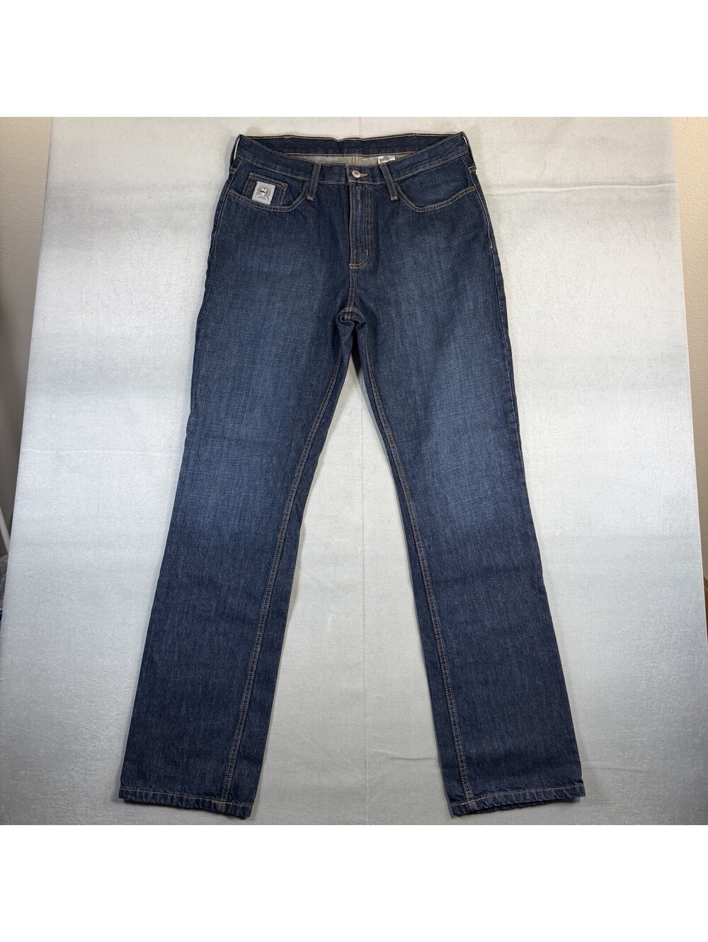 Cinch Silver Label Jeans Mens 35x36 Blue Dark Wash Straight Leg Western Denim